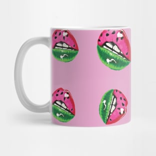 melon lips pattern Mug
